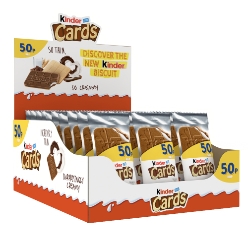 Kinder Cards T2x30 box of 30 pieces of 25.6 g Kinder Ferrero